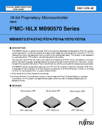 Datasheet MB90F574APFF manufacturer Fujitsu